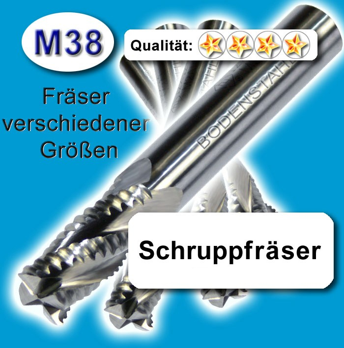 Fräsersatz 3-4-5-6-8-10mm für Edelstahl Alu Messing Holz M40 wie HSS-E Z=3 